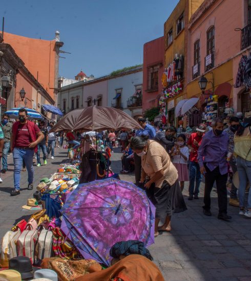 Foco grafico especial ambulantes en el centro historico de queretaro