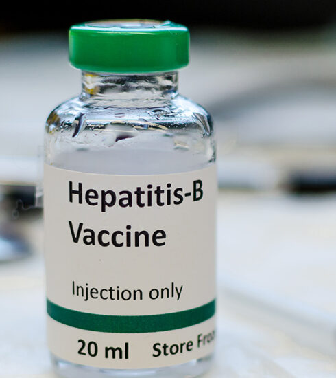 Hepatitis B vaccine vial
